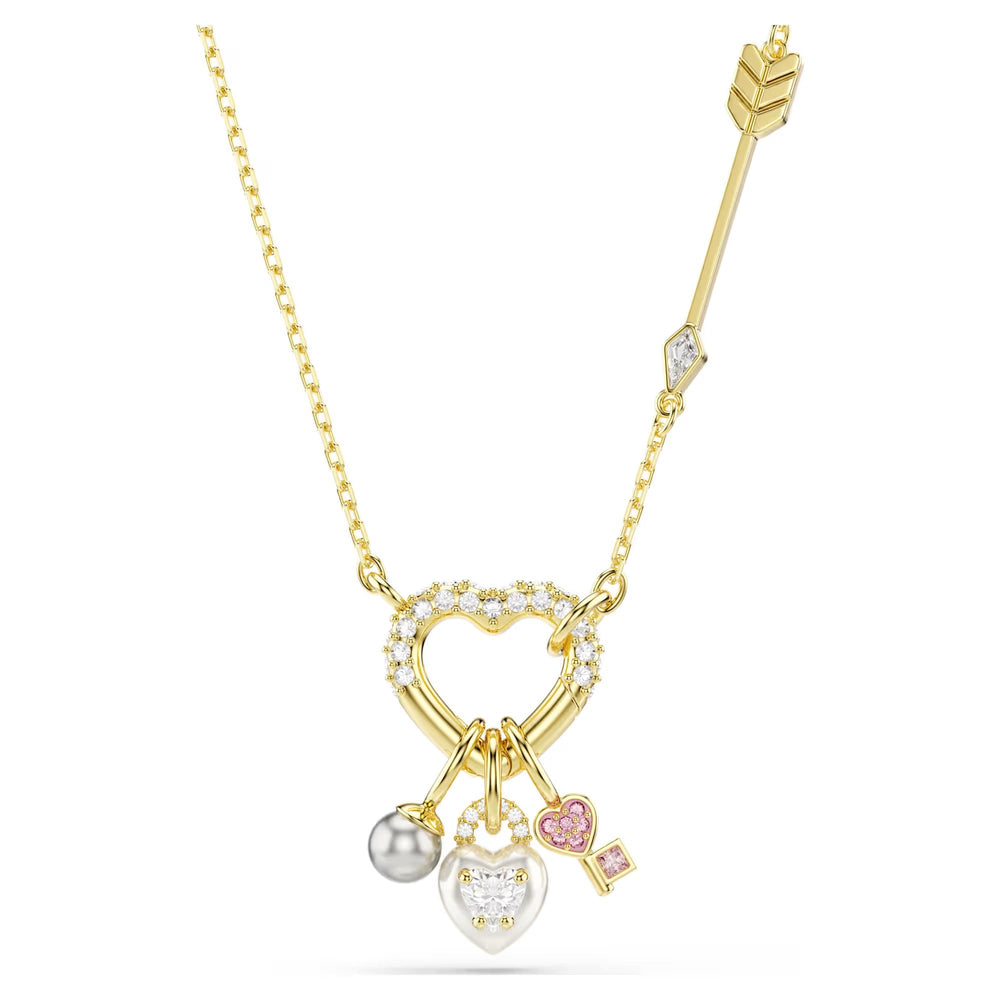 Ortrun 14K Gold Heart Pearl Necklace