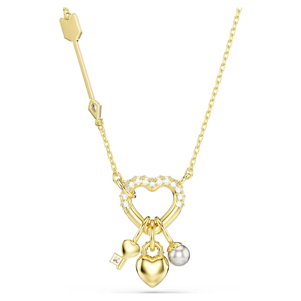 Ortrun 14K Gold Heart Pearl Necklace