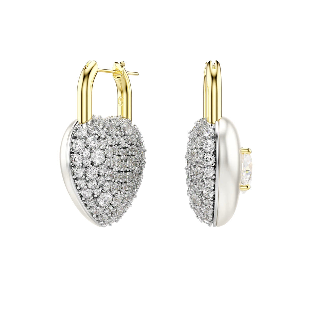 Ortrun White Heart Pearl Earrings