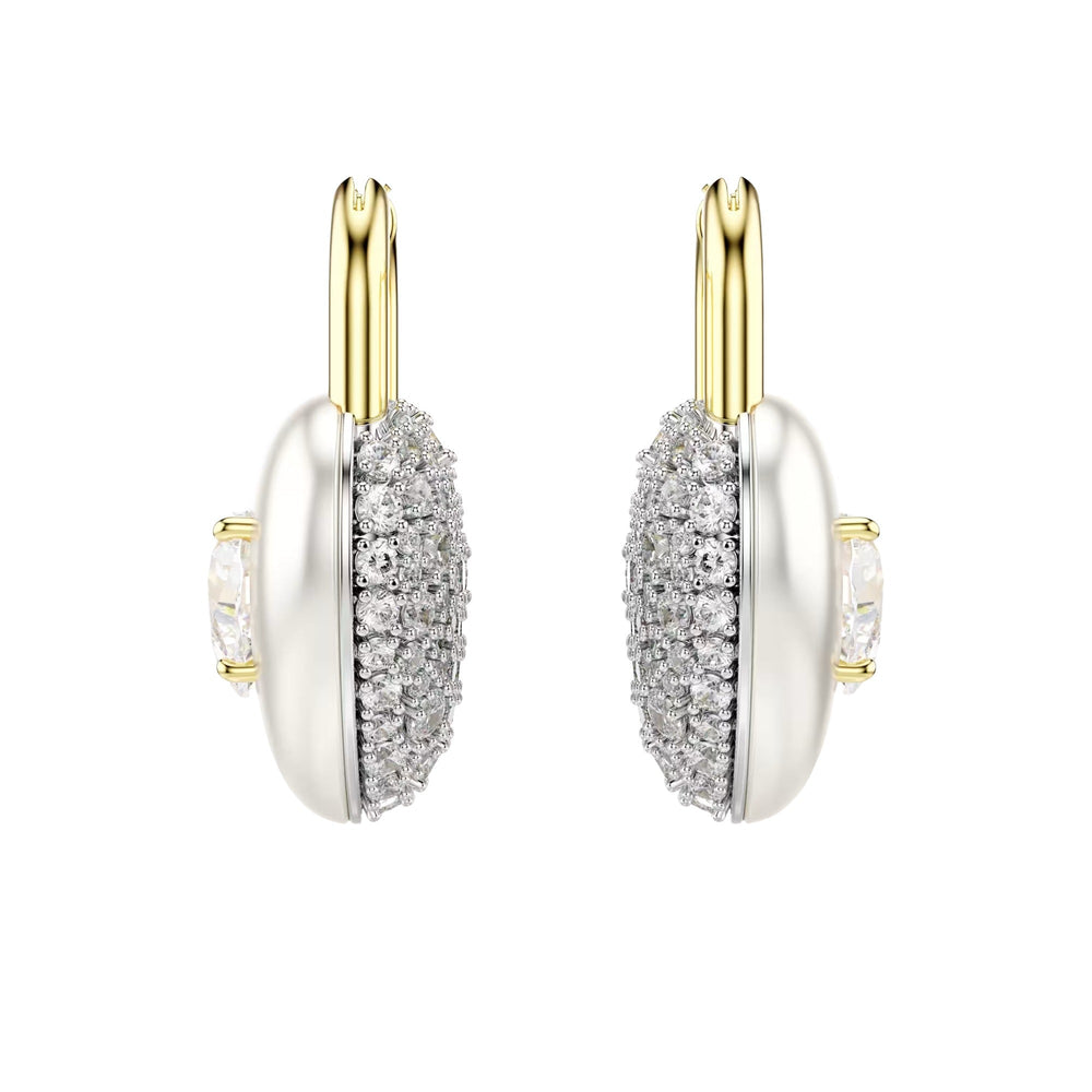 Ortrun White Heart Pearl Earrings