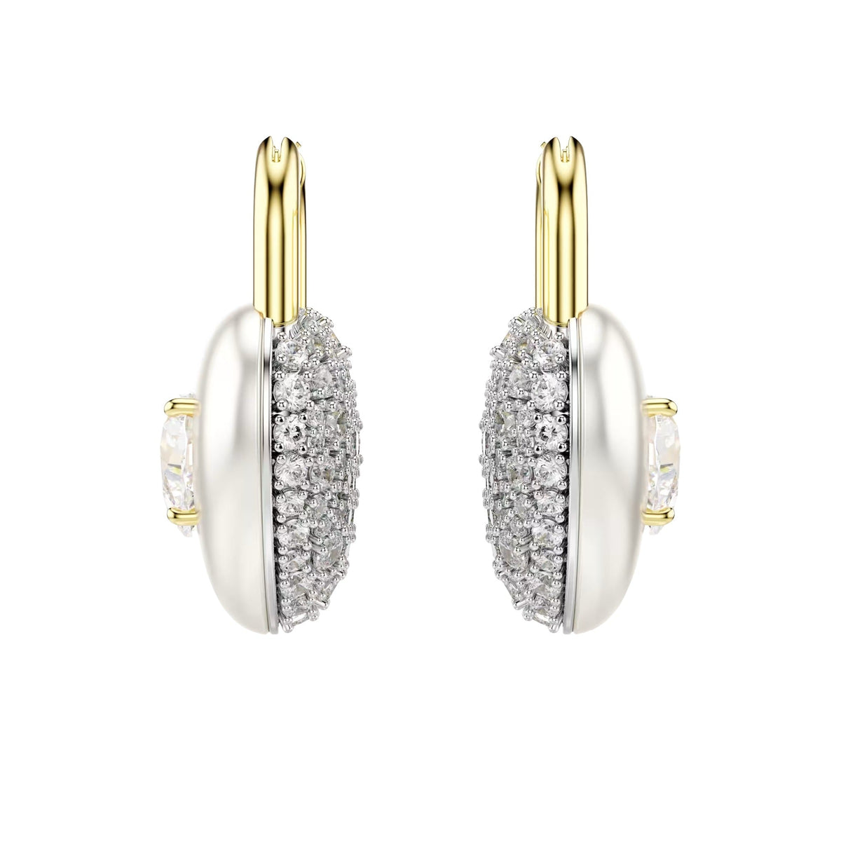 Ortrun White Heart Pearl Earrings