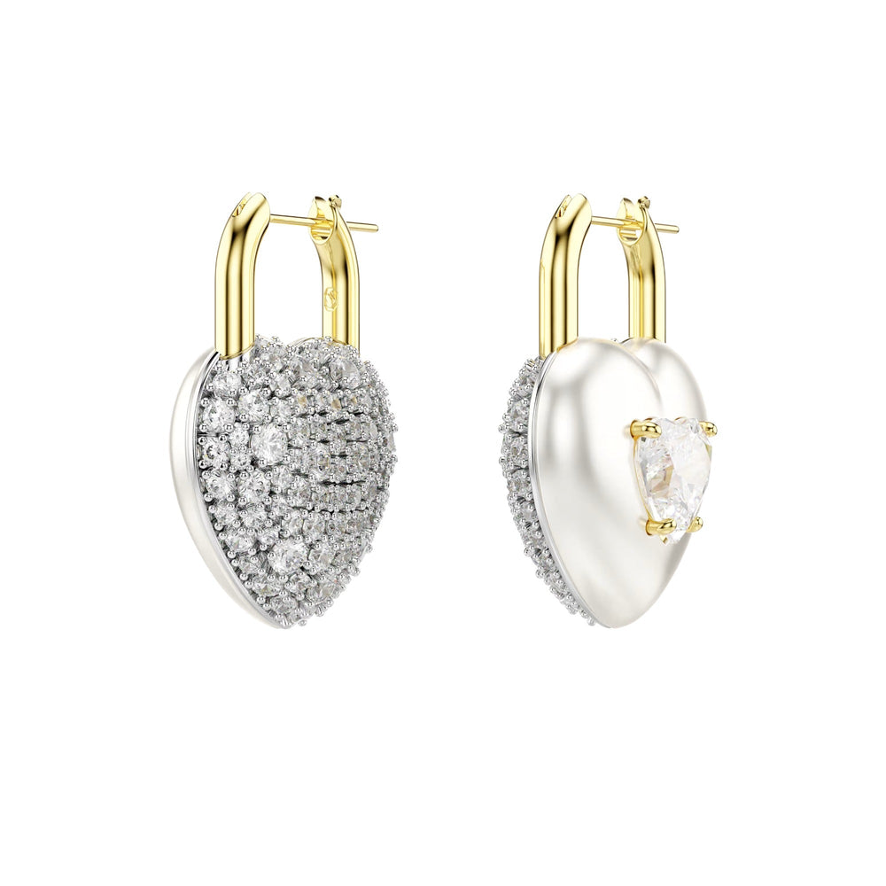 Ortrun White Heart Pearl Earrings