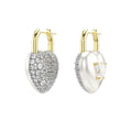 Ortrun White Heart Pearl Earrings
