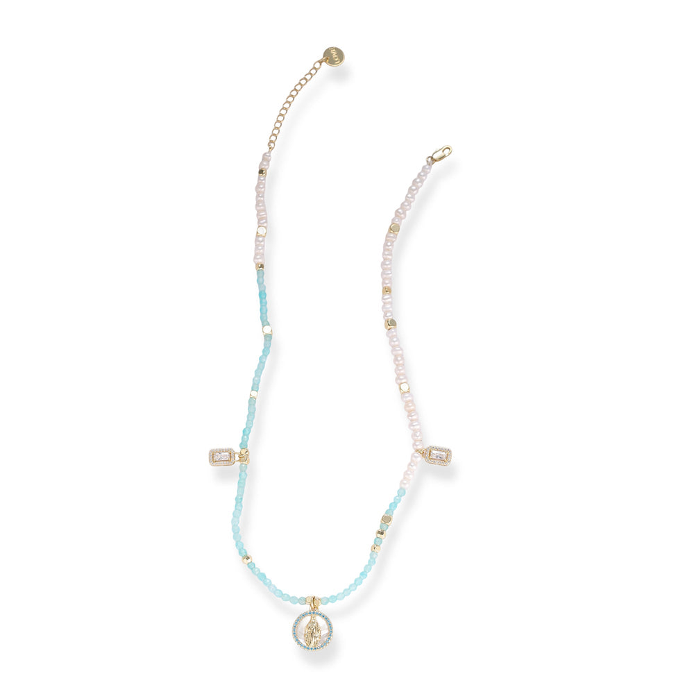 Ortwina Green Round Necklace