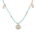Ortwina Green Round Necklace