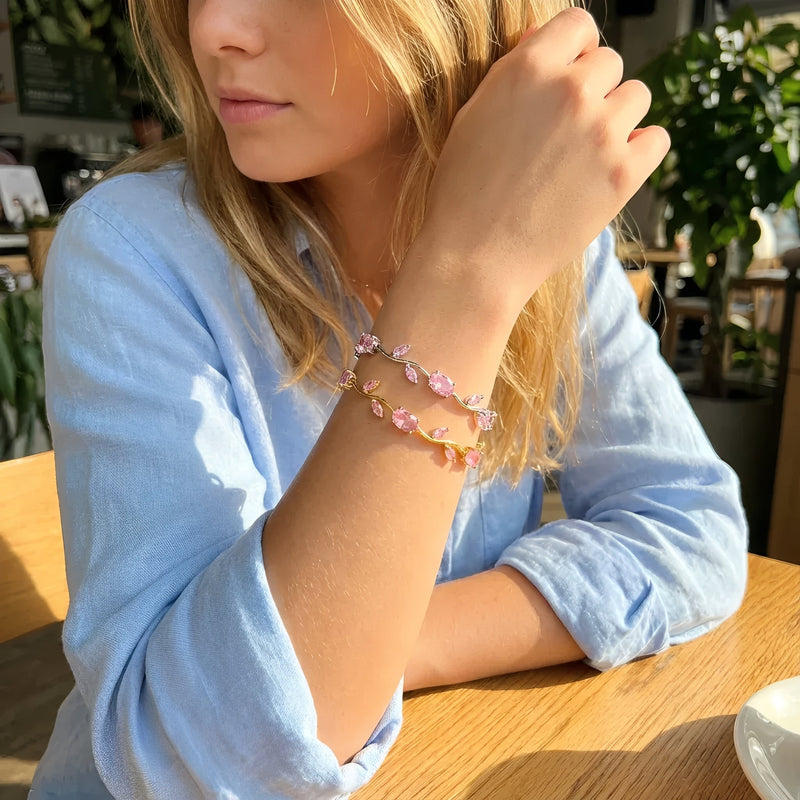 Ottilie Vine Pink Floral Bracelet