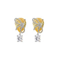 Ozanne Yellow Butterfly Teardrop Earrings