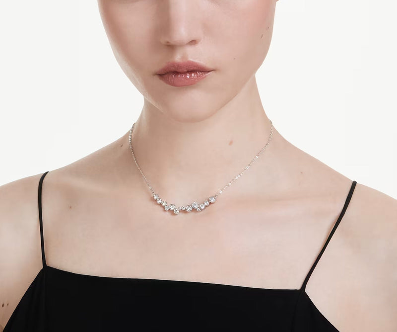 Pamela White Curved Necklace