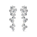 Pamela White Round Drop Earrings