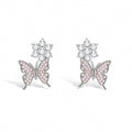 Papillon Blanc Pink Butterfly Earrings