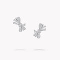 Parnassius White Butterfly Stud Earrings