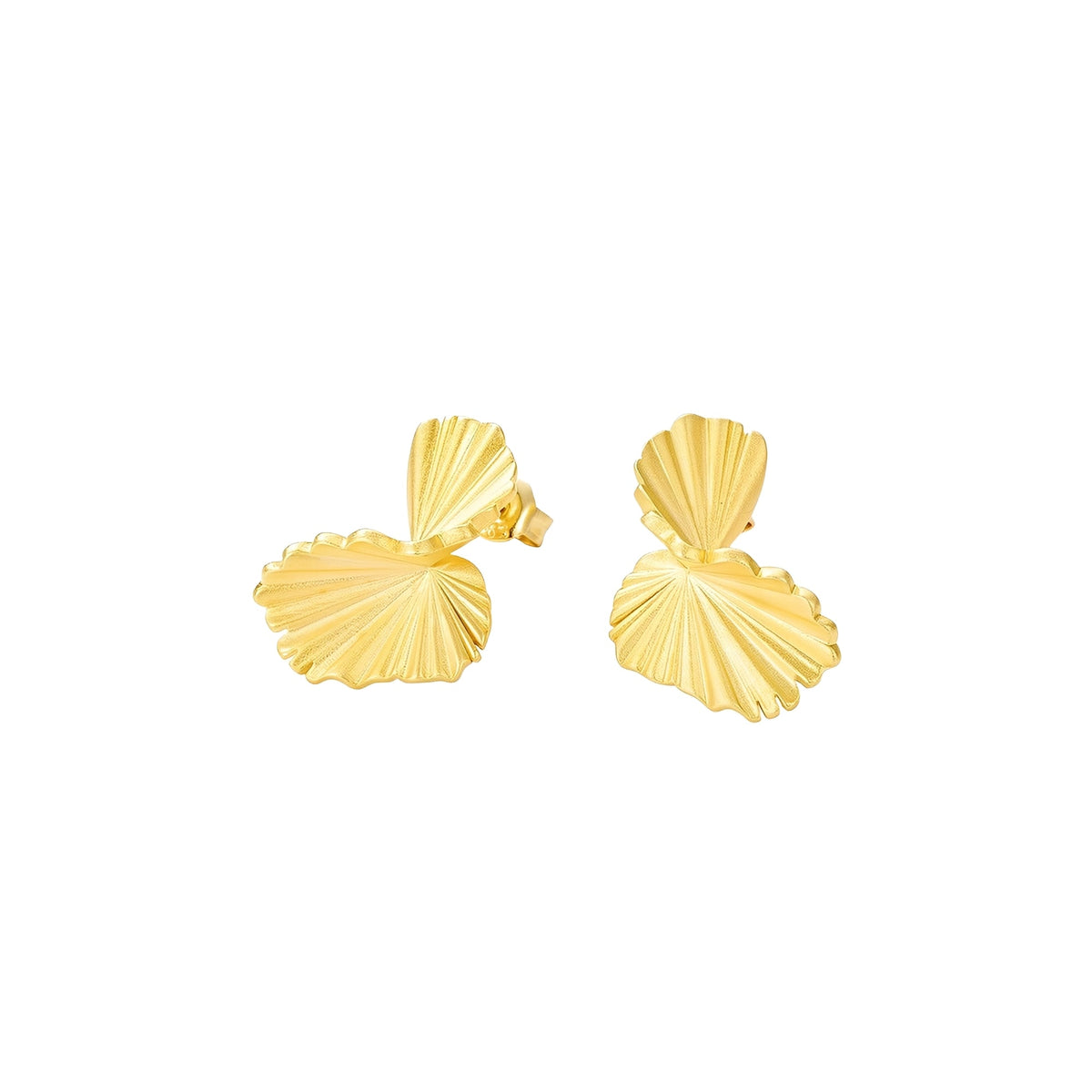 Paula 14K Gold Fan Stud Earrings