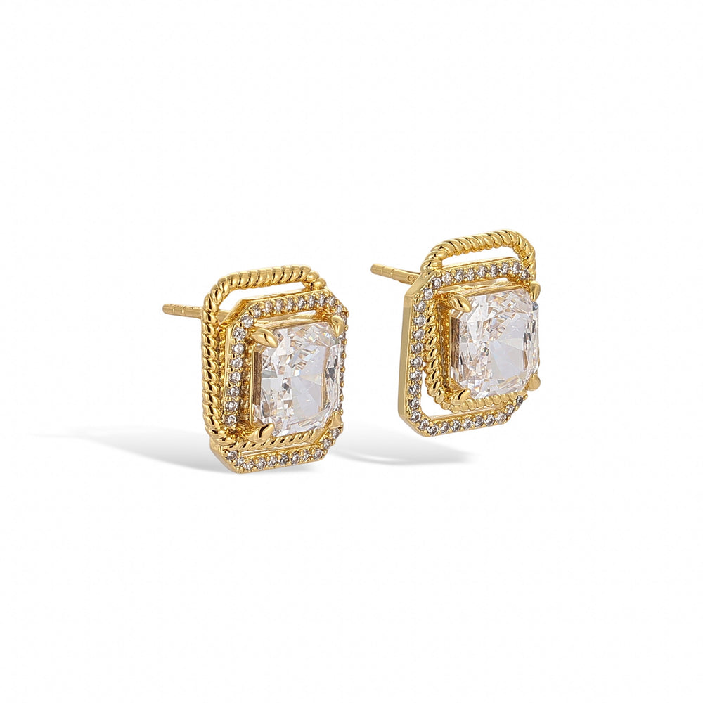 Paulette Pillow-Cut 14K Gold Stud Earrings