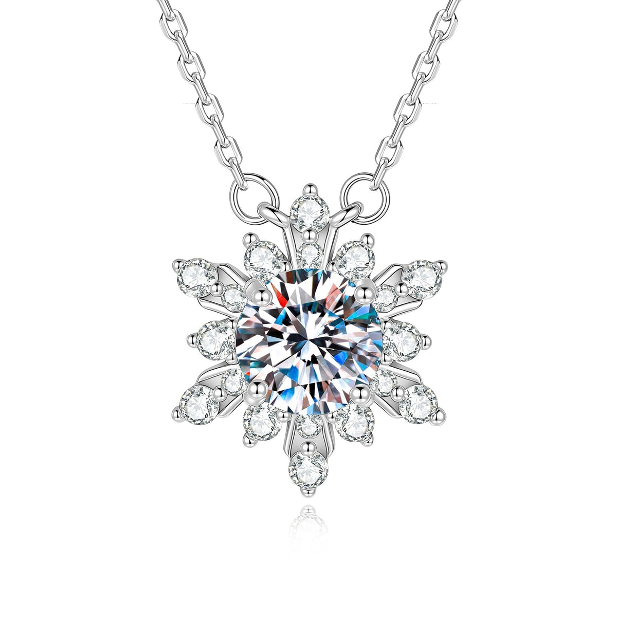 Paulina White Snowflake Necklace