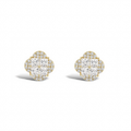 Petale 14K Gold Floral Stud Earrings