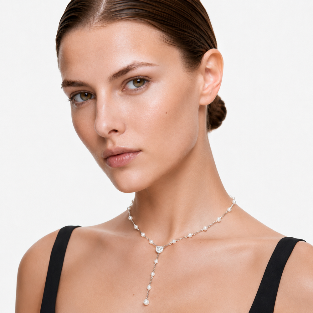 Petra Silver Heart Pearl Necklace