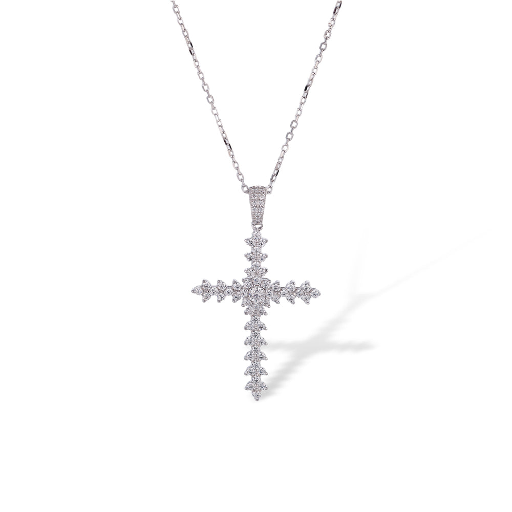 Philina White Cross Necklace