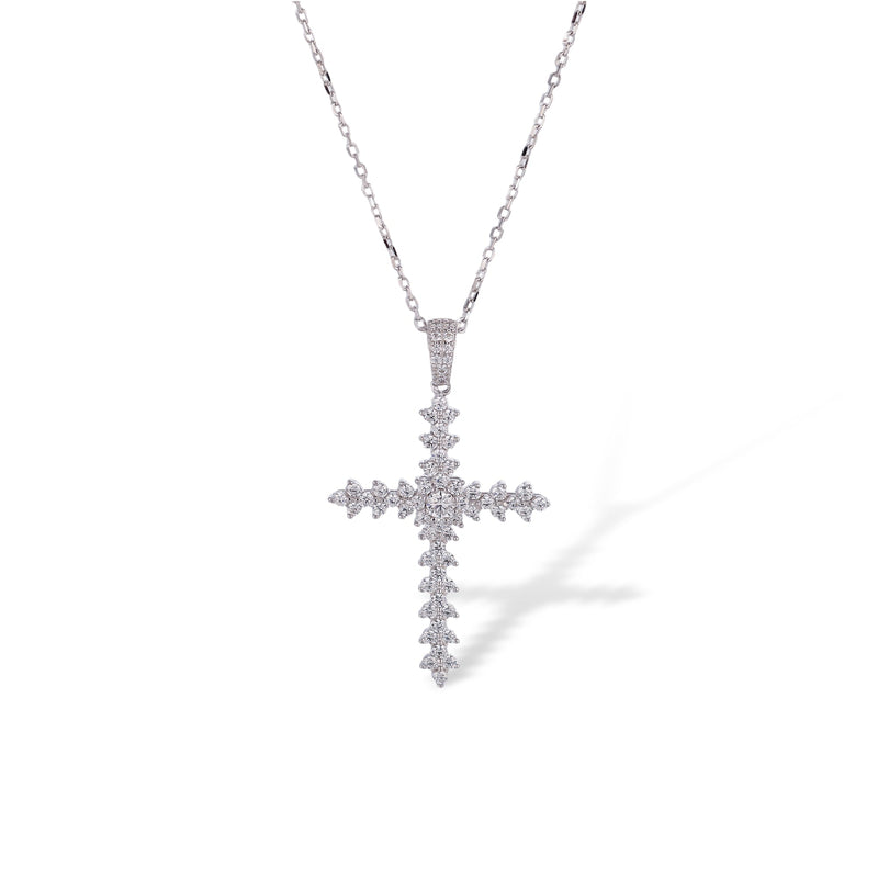 Philina White Cross Necklace