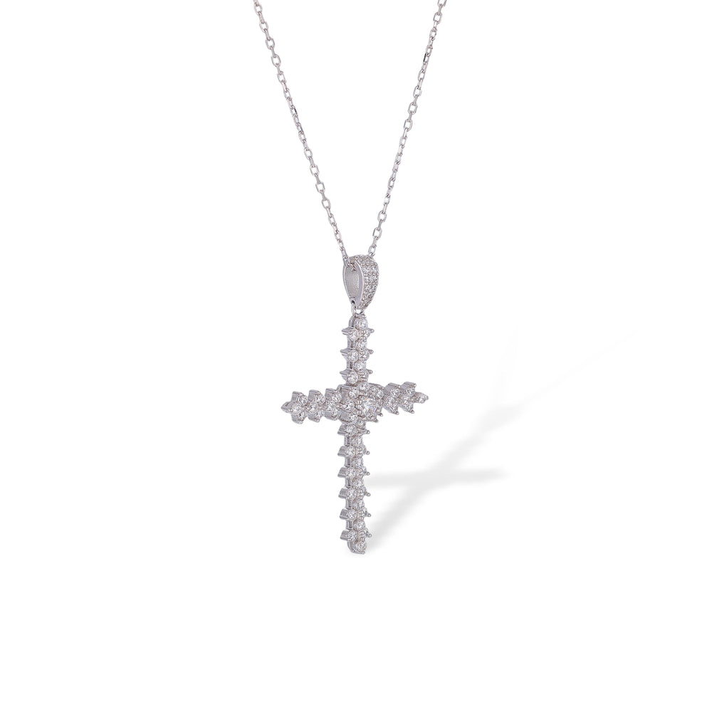 Philina White Cross Necklace