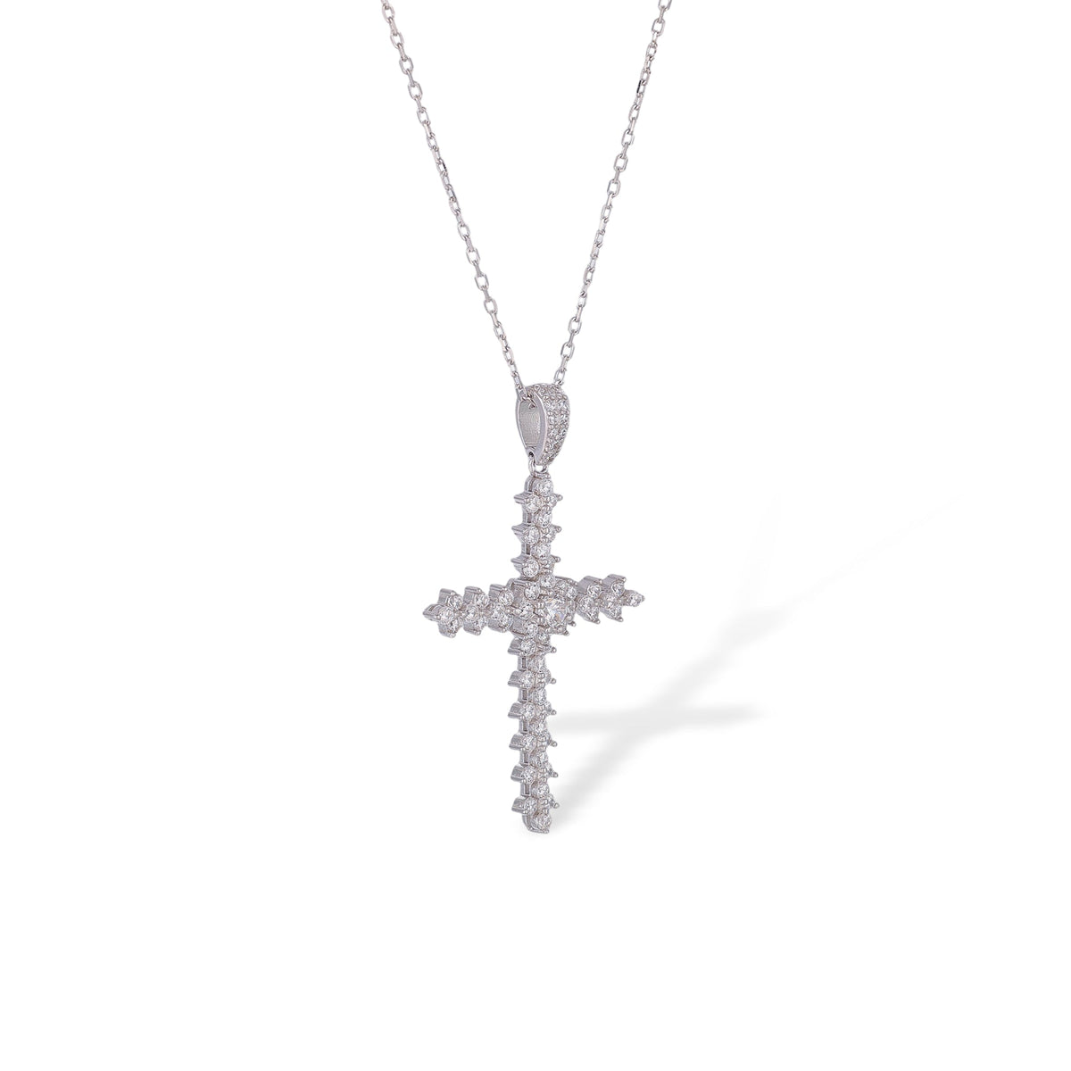 Philina White Cross Necklace