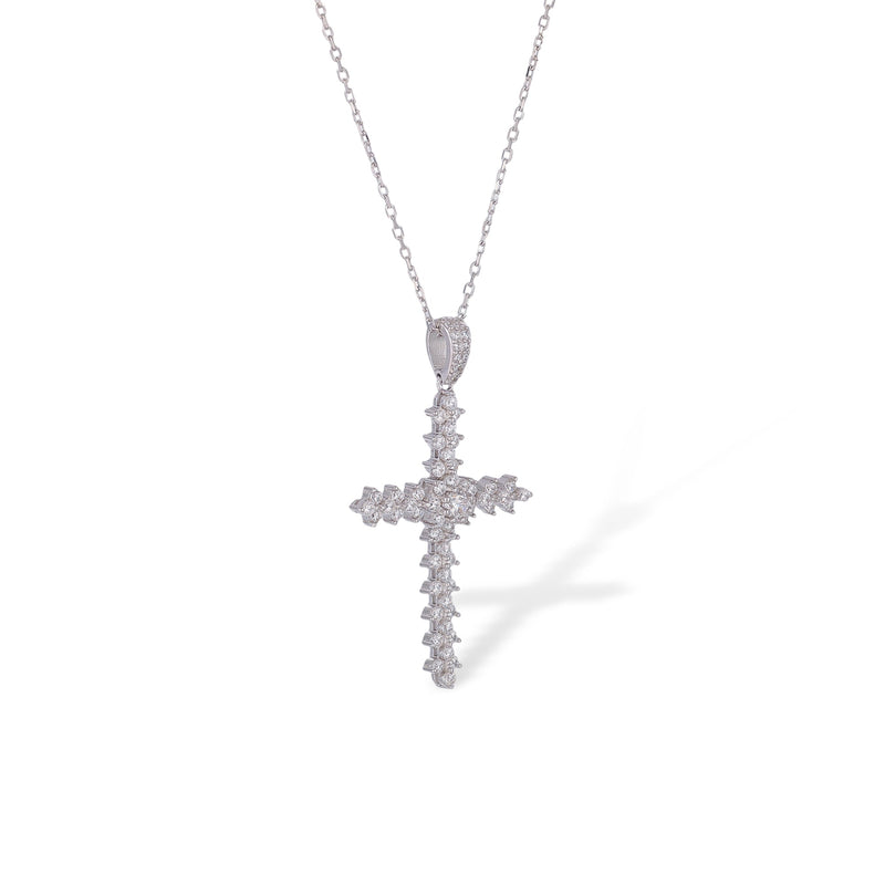 Philina White Cross Necklace