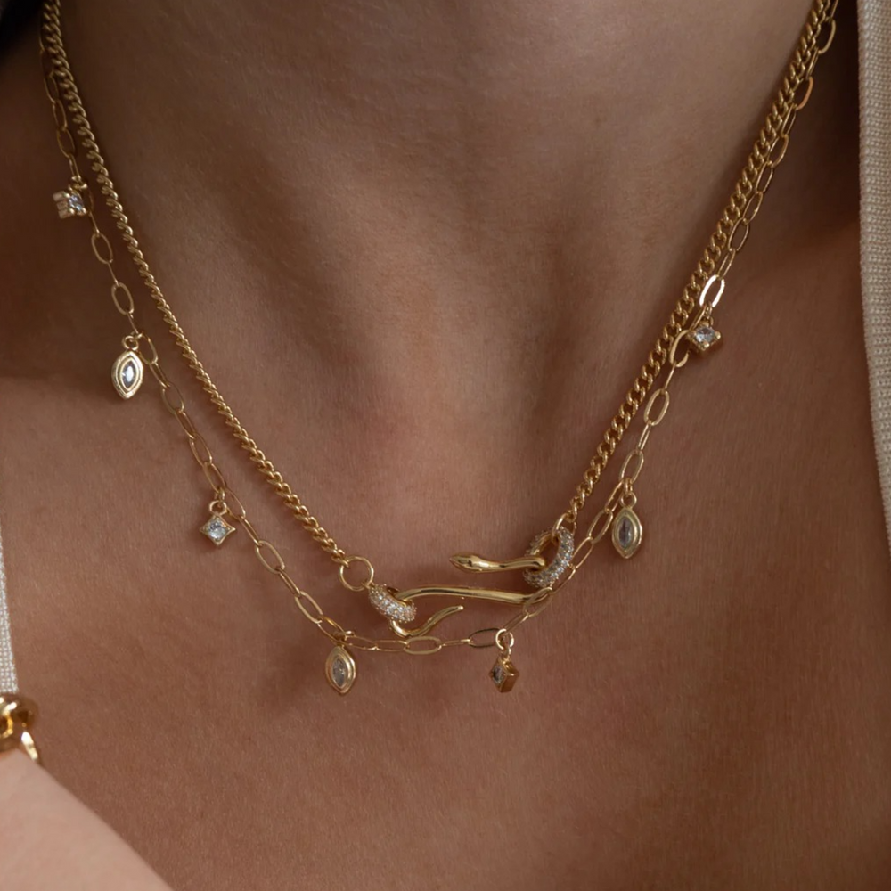 Philippine 14K Gold Snake Necklace