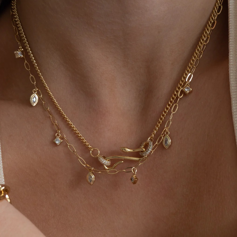 Philippine 14K Gold Snake Necklace
