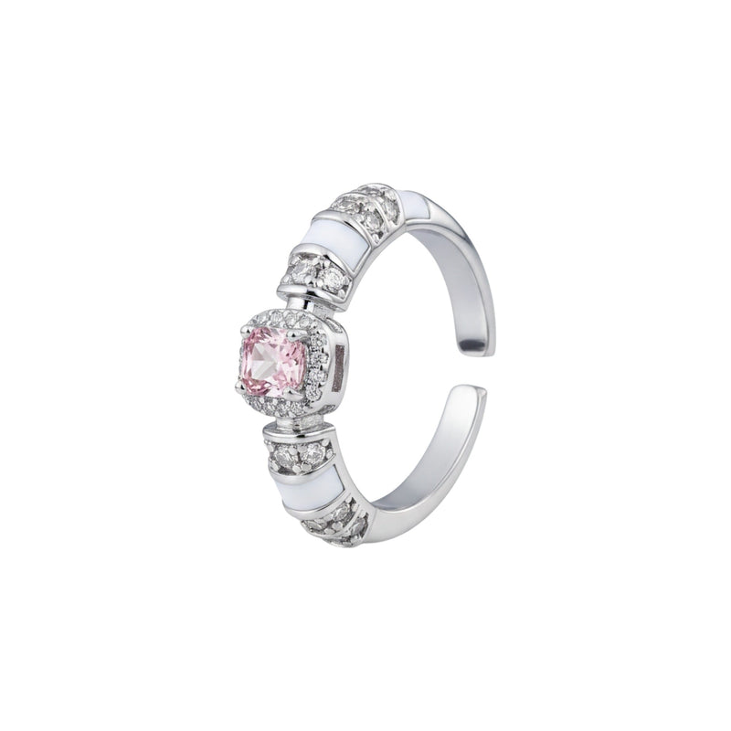 Philomène Pink Cushion Open Ring