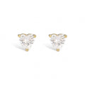 Pierrette 18K Gold Heart Stud Earrings