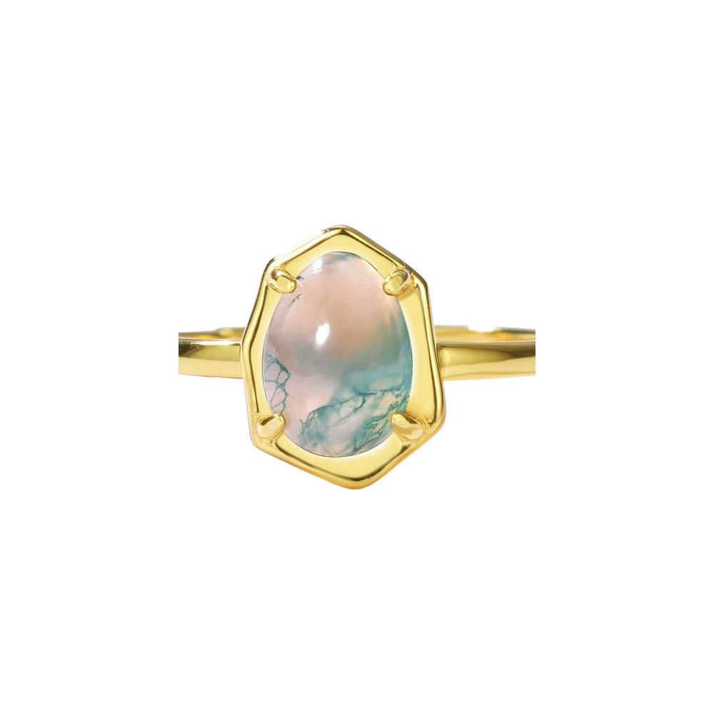Pléiade 14K Green Moss Oval Ring