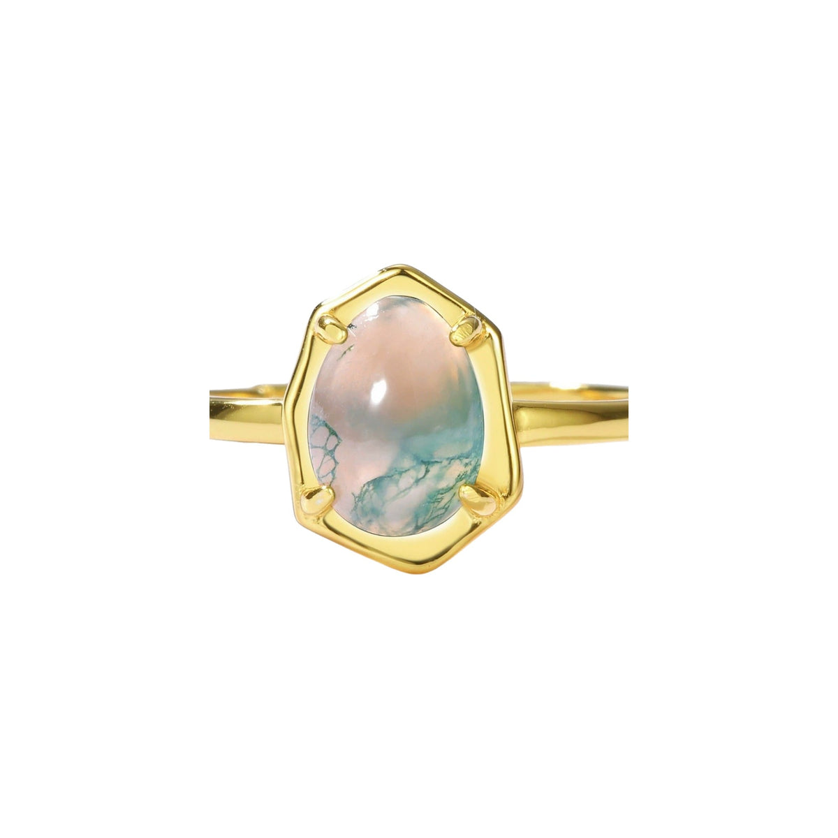 Pléiade 14K Green Moss Oval Ring
