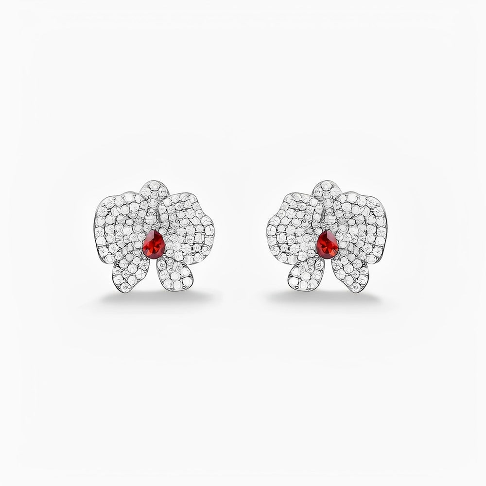 Pureté Red Butterfly Stud Earrings