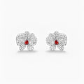 Pureté Red Butterfly Stud Earrings