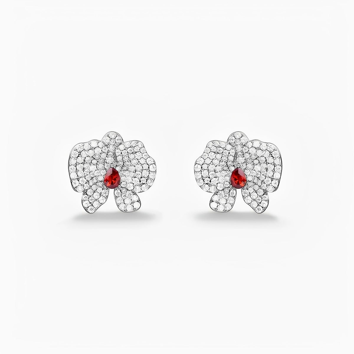 Pureté Red Butterfly Stud Earrings