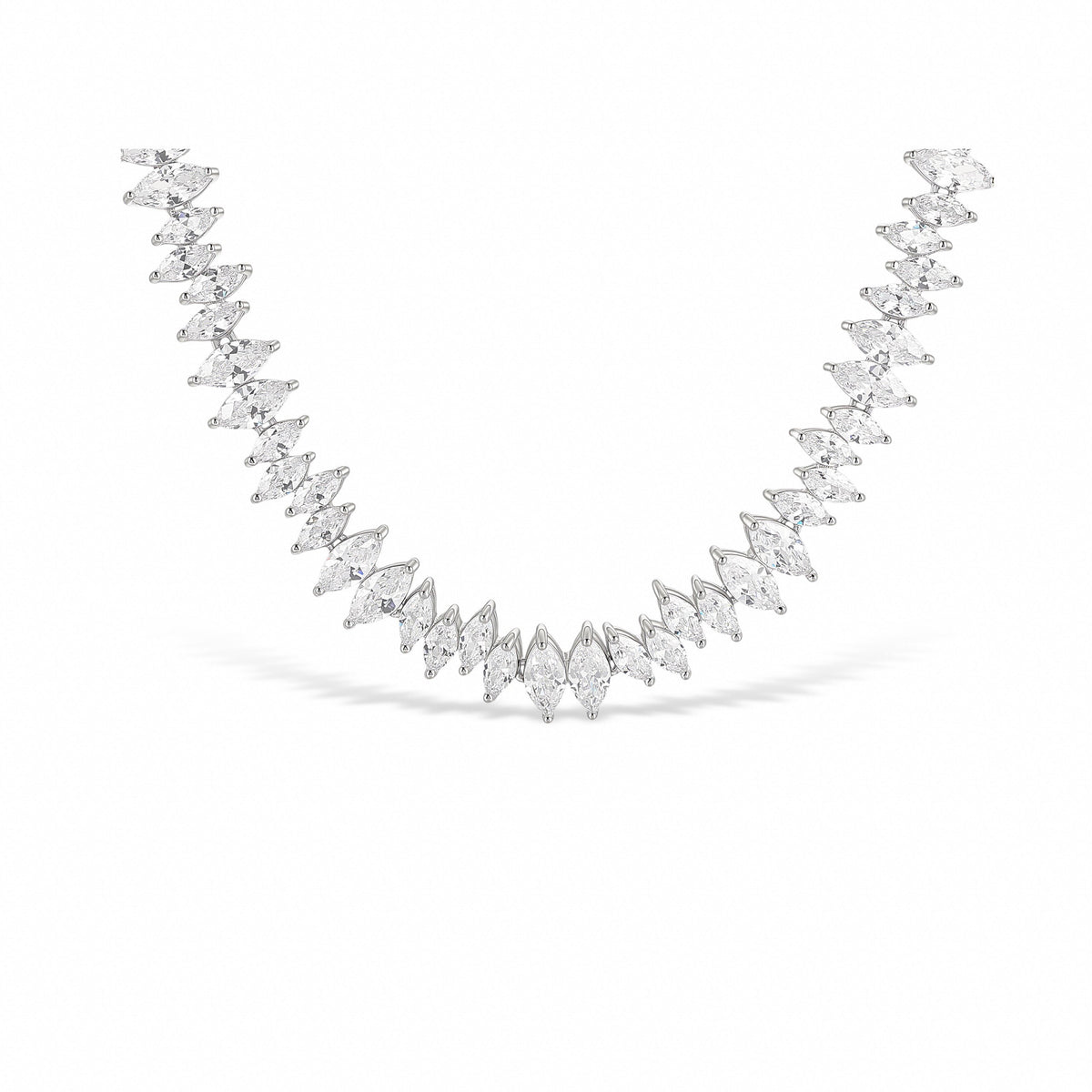 Quentinne White Navette Necklace