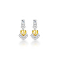 Radlind Yellow Heart Drop Earrings