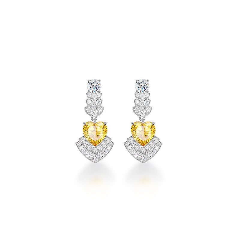 Radlind Yellow Heart Drop Earrings