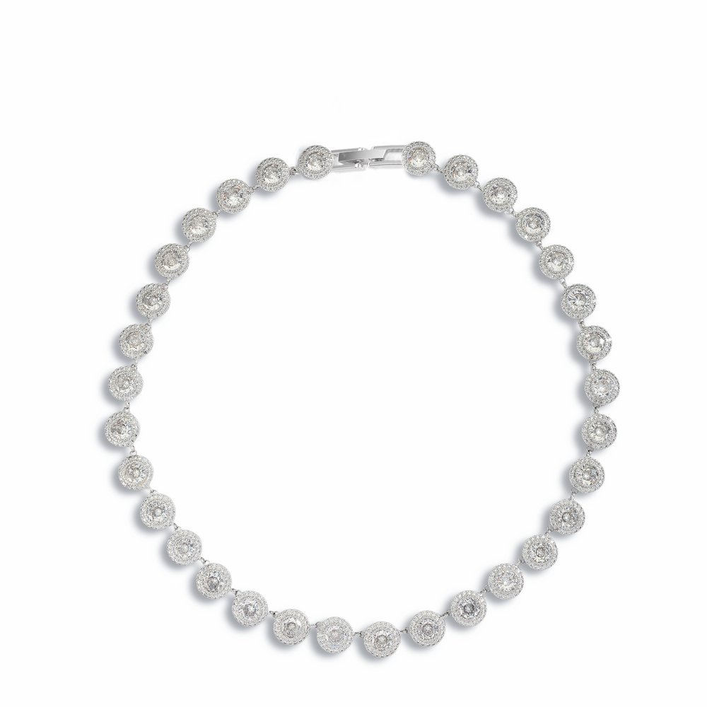 Ramona White Round Necklace
