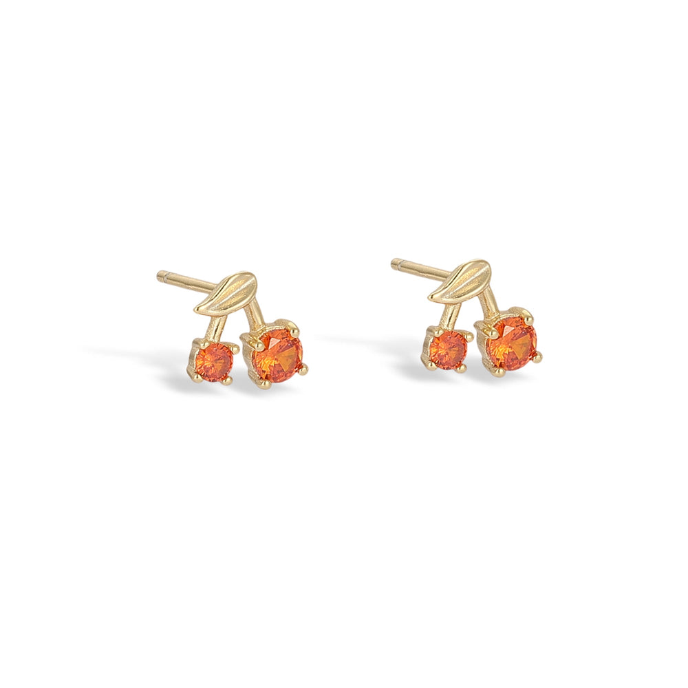 Raphaëlle Cherry 14K Gold Earring Set
