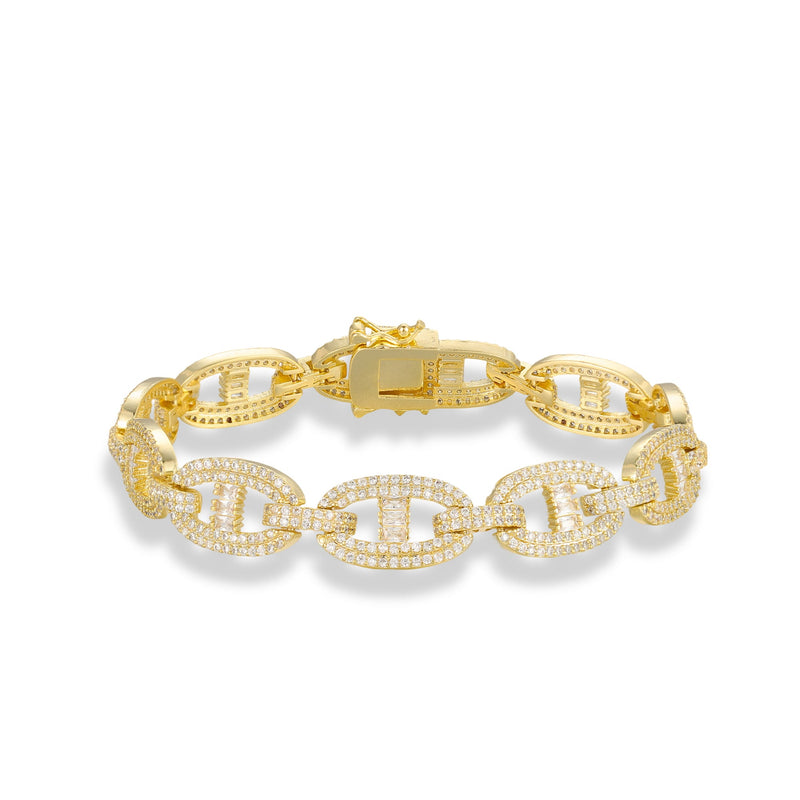 Rebekka 14K Gold Large Oval Link Bracelet