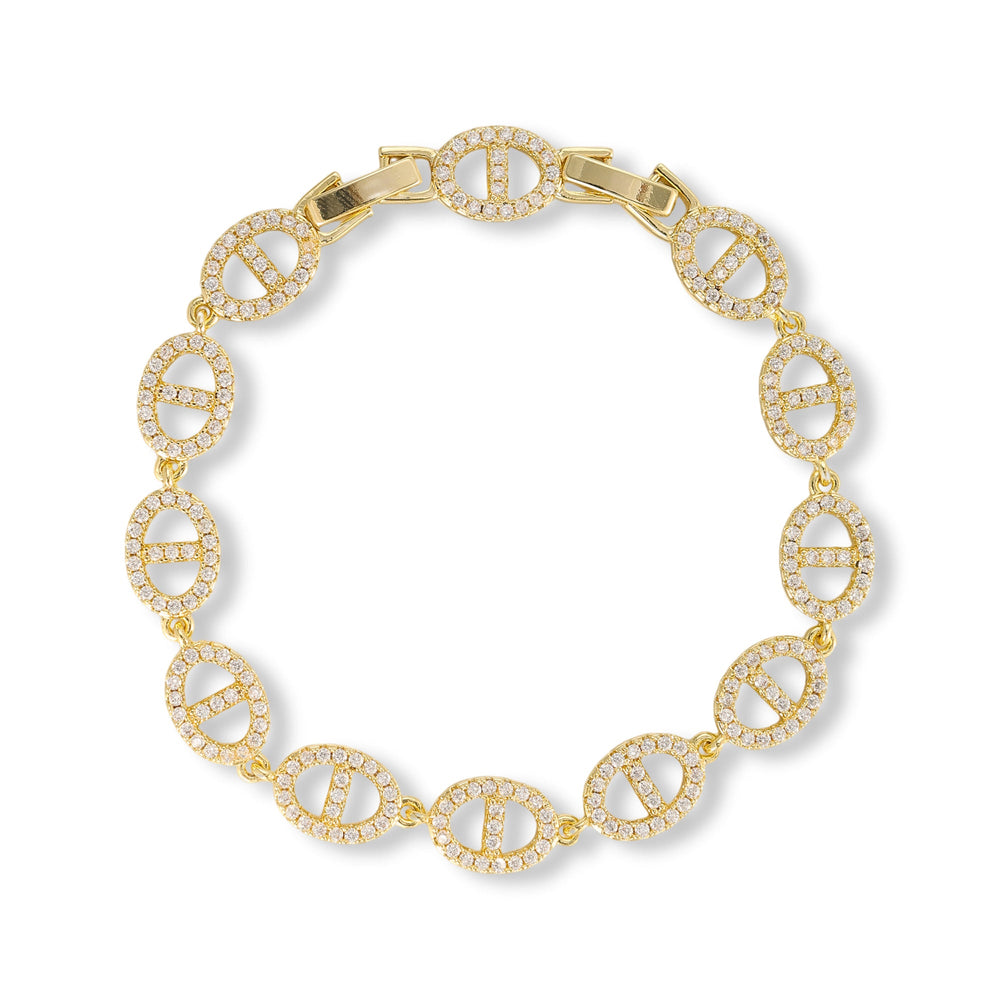 Rebekka 14K Gold Small Oval Link Bracelet