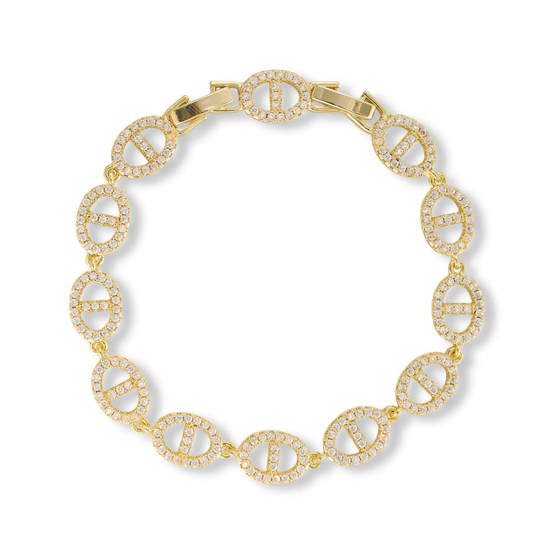 Rebekka 14K Gold Small Oval Link Bracelet