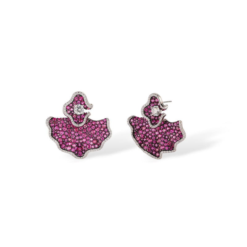 Reginhild Purple Dance Dress Earrings