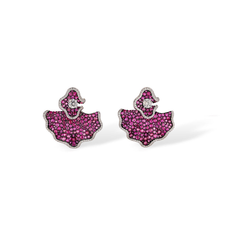 Reginhild Purple Dance Dress Earrings