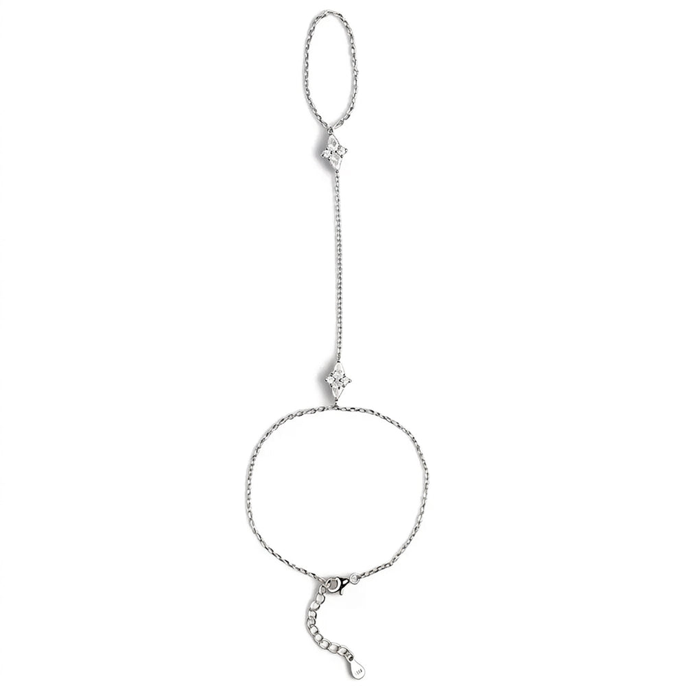 Reginrun 14K Gold Linked Finger Bracelet