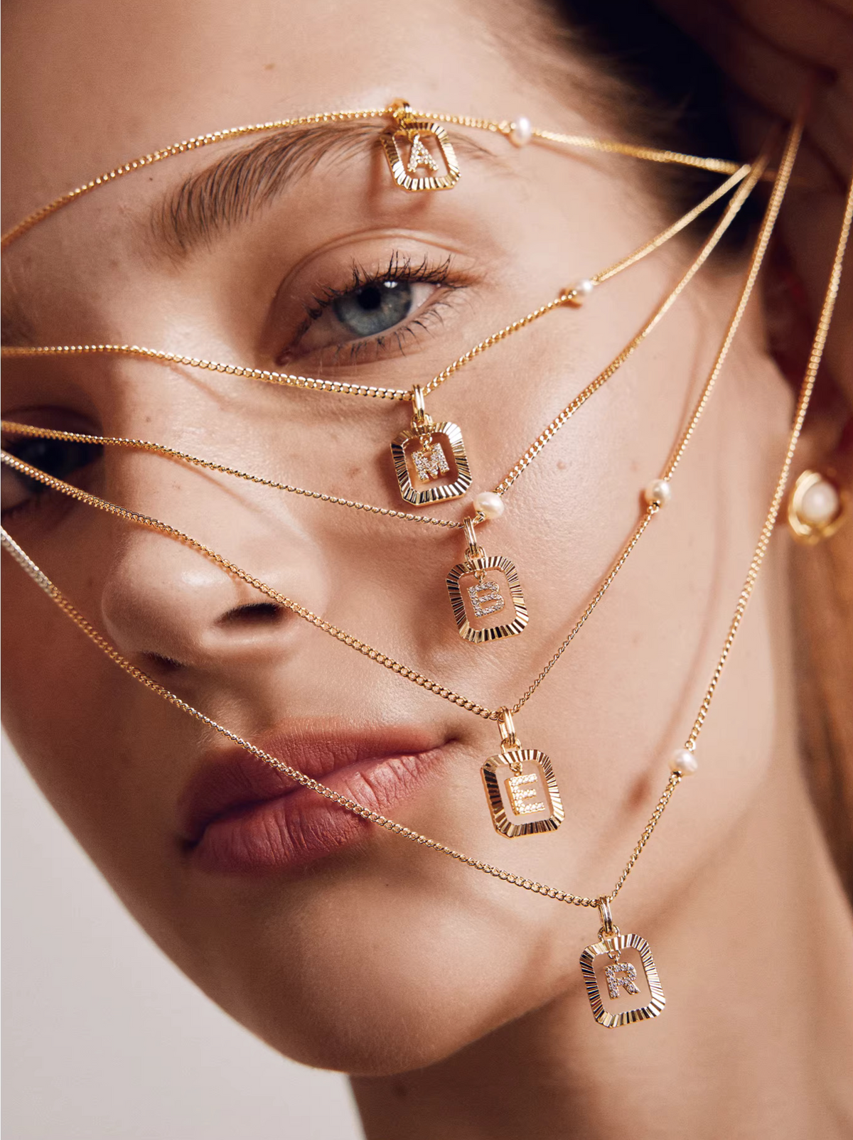 Renate 14K Gold Initial Letter Necklace
