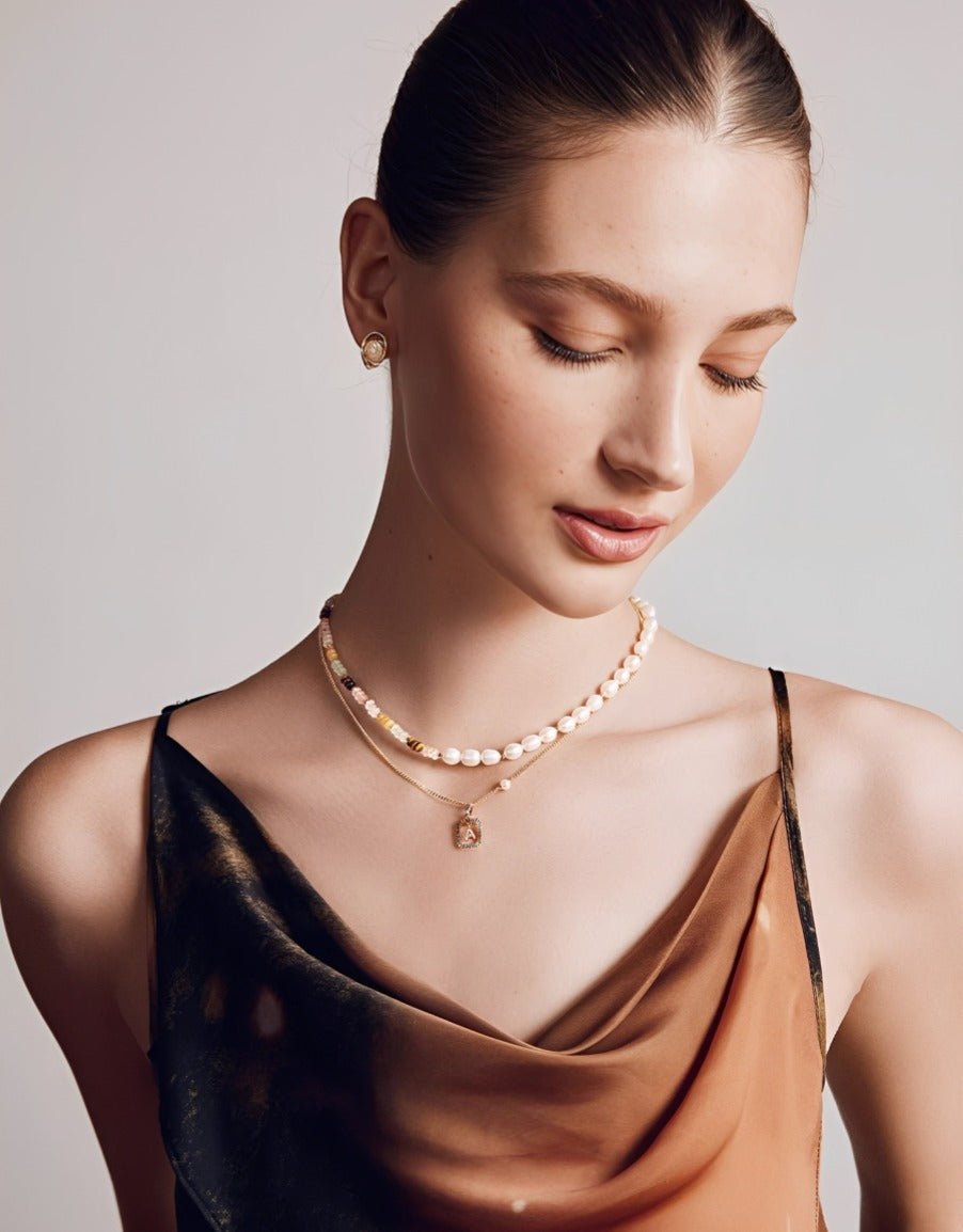 Renate 14K Gold Initial Letter Necklace