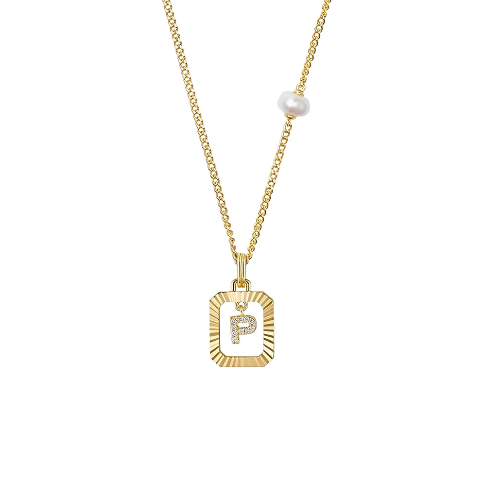 Renate 14K Gold Initial Letter Necklace
