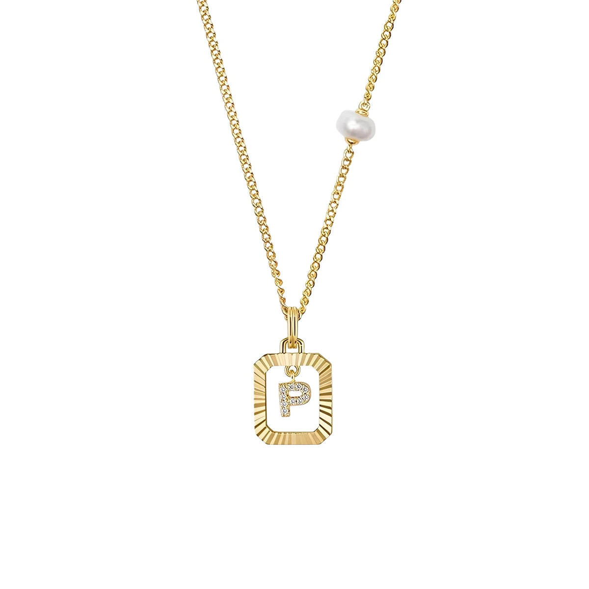 Renate 14K Gold Initial Letter Necklace