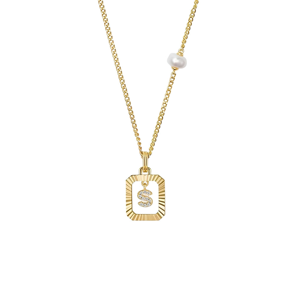 Renate 14K Gold Initial Letter Necklace